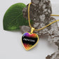 Princess Graphic Heart Pendant Necklace