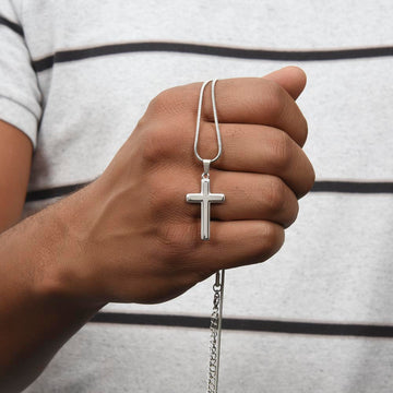 Promise Necklace  - Engraved Cross Necklace