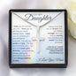 Personalized Cross Necklace - I Believe in You -To My Daughter