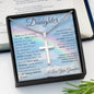 Personalized Cross Necklace - I Believe in You -To My Daughter