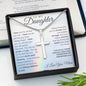 Personalized Cross Necklace - I Believe in You -To My Daughter