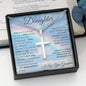 Personalized Cross Necklace - I Believe in You -To My Daughter