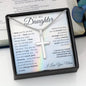 Personalized Cross Necklace - I Believe in You -To My Daughter
