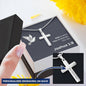 Engraved Cross Necklace - Joshua 1 9