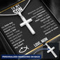 To My Son from Mom - My Little Boy Laser Engraved Cross Necklace