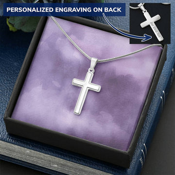 Engraved Cross Necklace
