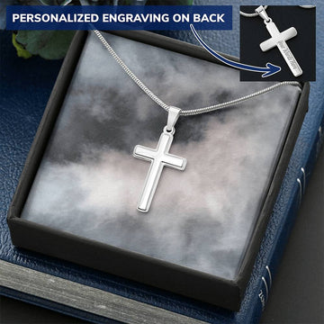 Engraved Cross Necklace