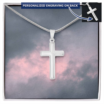 Engraved Cross Necklace