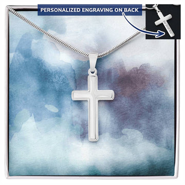 Engraved Cross Necklace