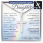 Personalized Cross Necklace - I Believe in You -To My Daughter