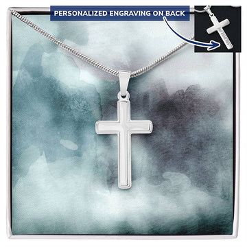 Engraved Cross Necklace