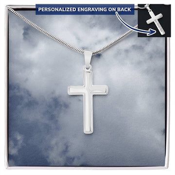 Engraved Cross Necklace