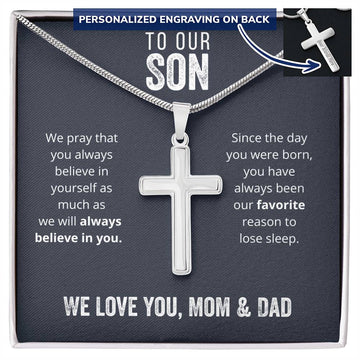 To Our Son from  Mom and Dad - Funny Card Gift - Lose Sleep