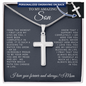 To My Amazing Son - Engraved Cross Necklace