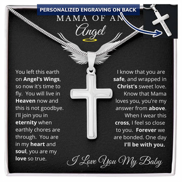 Mama Of An Angel | Personalized Cross Necklace