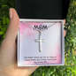Mom Cross Necklace - Engraved