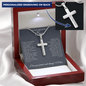 To My Amazing Son - Engraved Cross Necklace