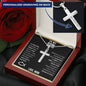 To My Son from Mom - Trust God Laser Engraved Cross Necklace