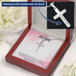 Mom Cross Necklace - Engraved