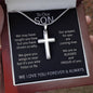To Our Son Cross Necklace - Proud and Blessed Poem - Engraved