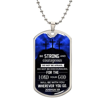 God is With You Dog Tag Necklace - Engraved