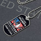 Nothing Scares Me - Grandpa - Proud Veteran - Dog Tag Necklace