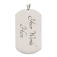 God is With You Dog Tag Necklace - Engraved