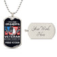 Nothing Scares Me - Grandpa - Proud Veteran - Dog Tag Necklace