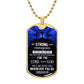 God is With You Dog Tag Necklace - Engraved