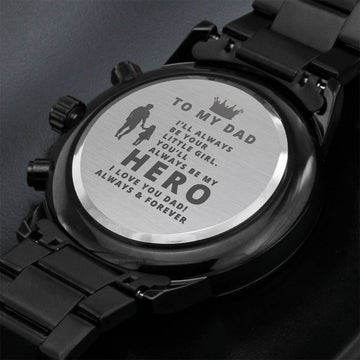 Always My Hero Watched | Engraved Watch for Dad