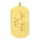 God is With You Dog Tag Necklace - Engraved