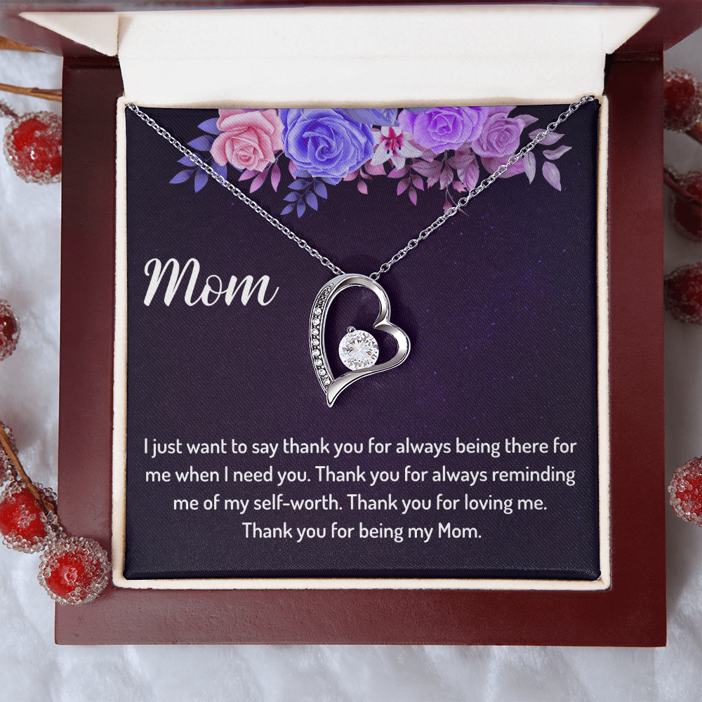 Mom Forever Love Necklace - Thank you for being my Mom - fb