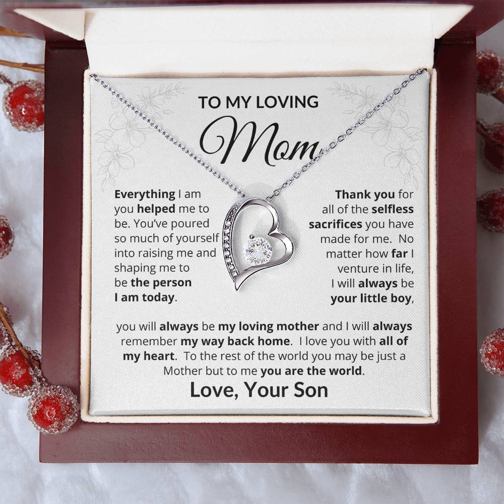 [BEST SELLER] To My Loving Mom - Everything I Am - Forever Love Necklace
