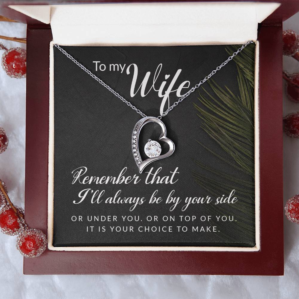 To My Wife Necklace - Forever Love Heart