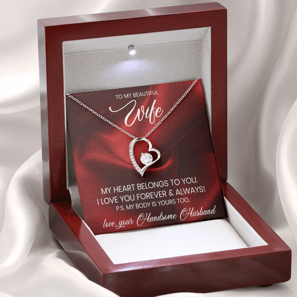 My Heart Belongs To You - Forever Love Necklace, Message Card and Gift Box
