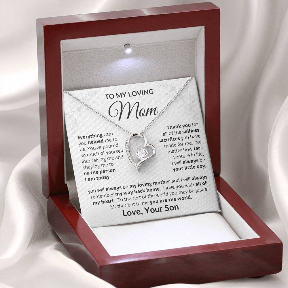 [BEST SELLER] To My Loving Mom - Everything I Am - Forever Love Necklace