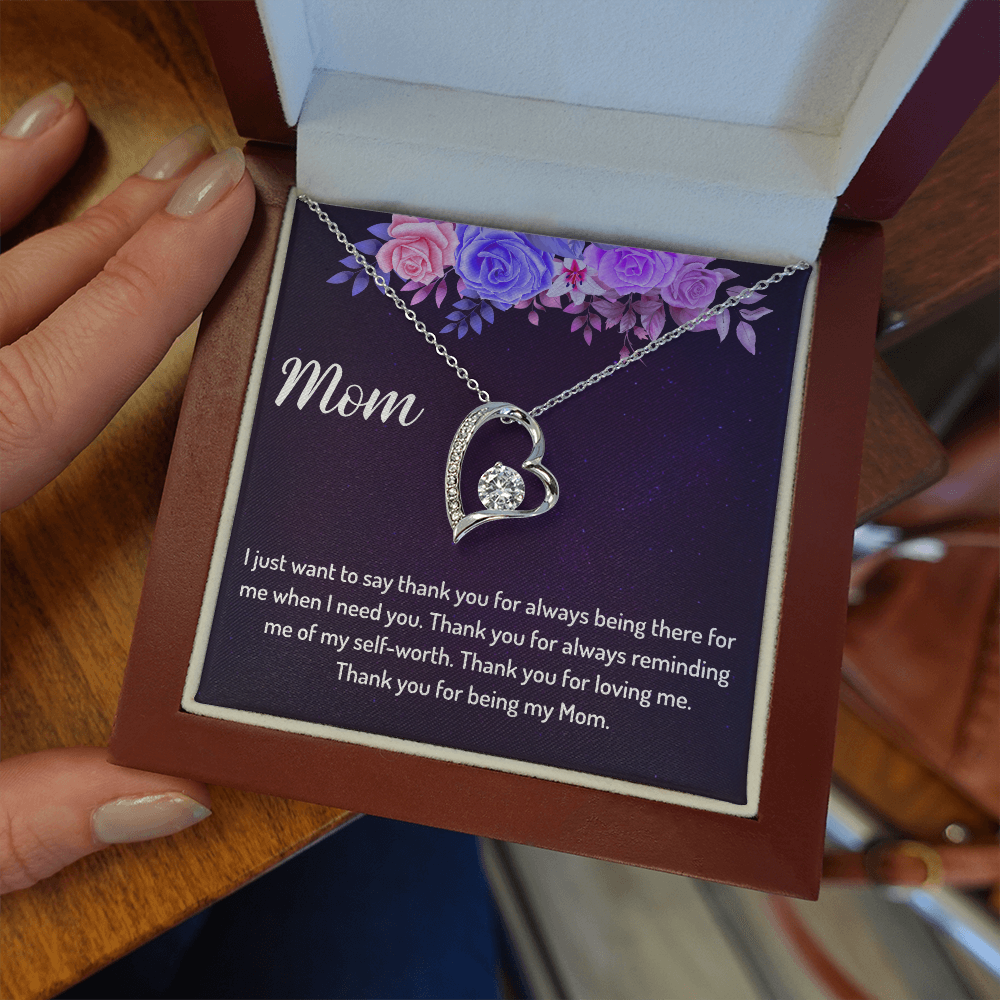 Mom Forever Love Necklace - Thank you for being my Mom - fb