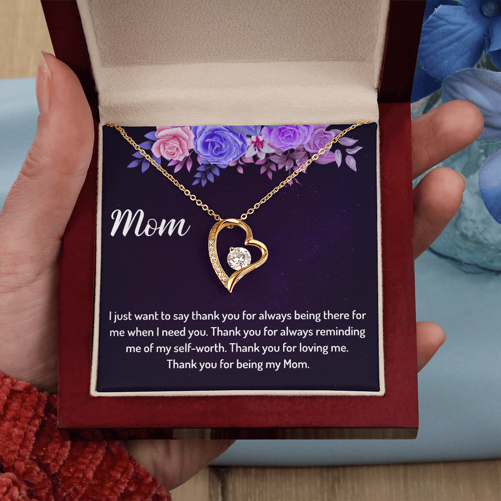 Mom Forever Love Necklace - Thank you for being my Mom - fb