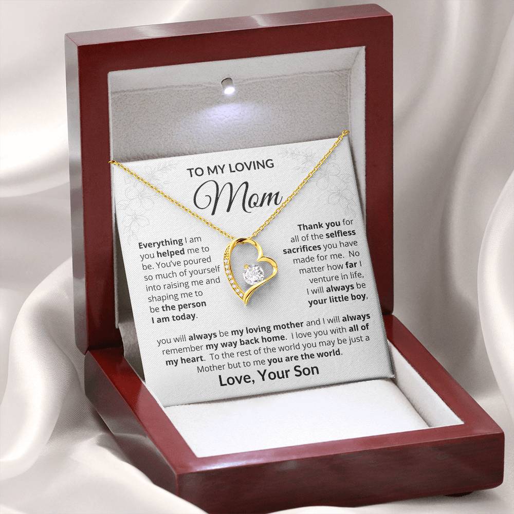 [BEST SELLER] To My Loving Mom - Everything I Am - Forever Love Necklace