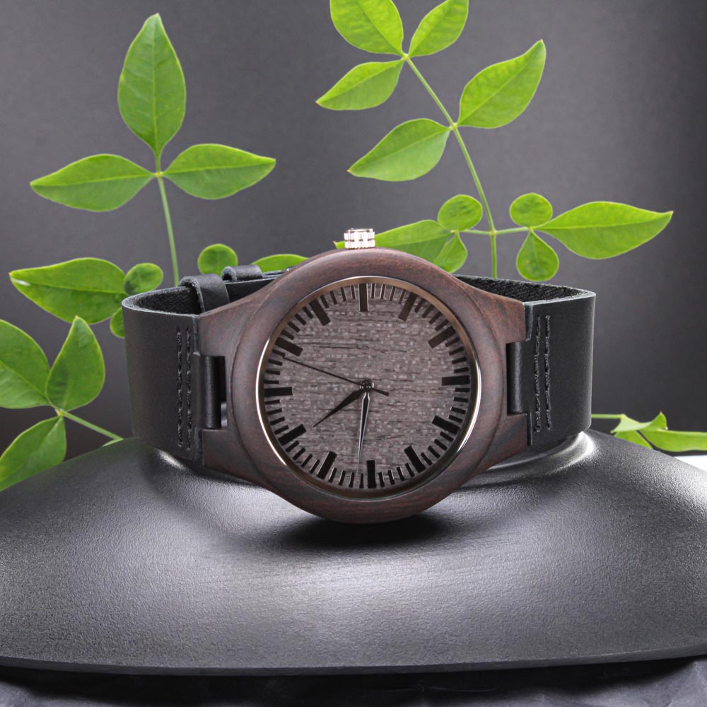 Always Be My Hero Watch | Engraved Wooden Watch