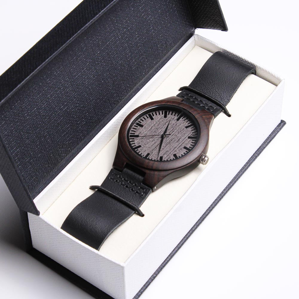 Always Be My Hero Watch | Engraved Wooden Watch