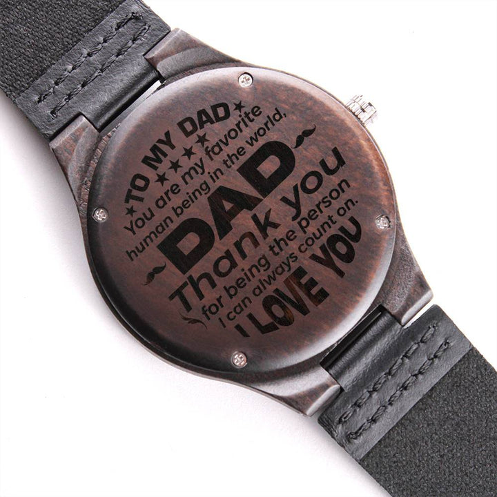 Watch for Dad | Engraved Wooden Watch