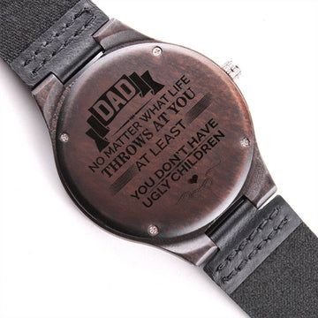 To My Dad | Watch for Dad | Engraved Wooden Watch