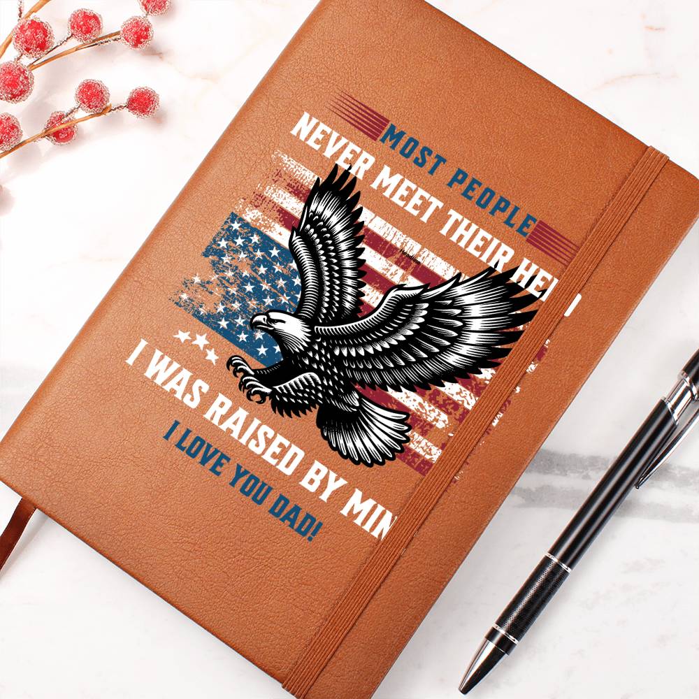 My Hero | Vegan Leather Journal | Gift for Dad