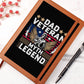 Dad Veteran Myth Legend | Vegan  Leather Journal | Gift for Dad