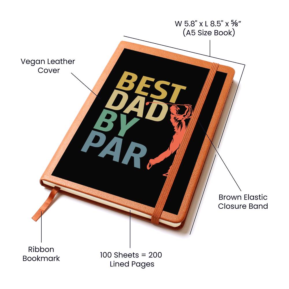 Best Dad by Par | Vegan Leather Journal