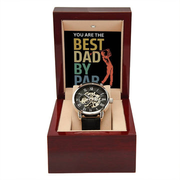 Best Dad by Par | Men's Openwork Watch | Golf Dad