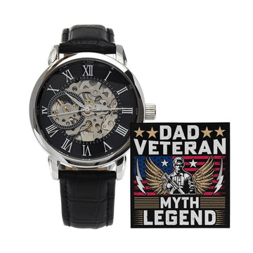 Dad Veteran Myth Legend | Mens Openwork Watch