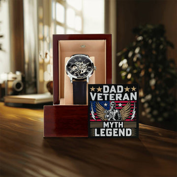 Dad Veteran Myth Legend | Mens Openwork Watch