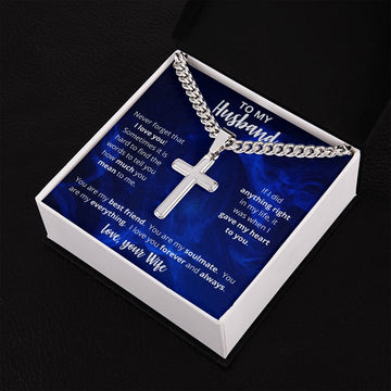 To My Husband | Personalized Cross Necklace